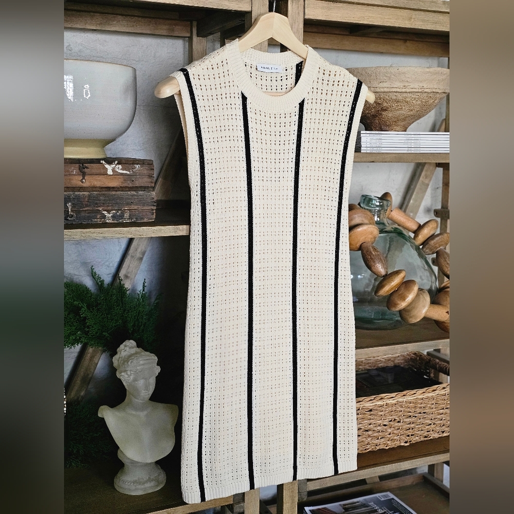 ANINE BING Lanie Cream Crochet Mini Dress XS - Picture 3 of 14